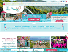 Tablet Screenshot of camping-les-plans.fr